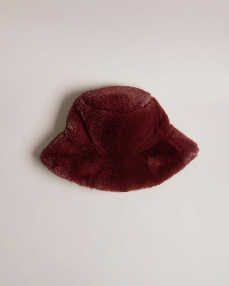 Ted Baker PRINNIA Faux Fur Bucket Hat Negrii | 216GPSNIA