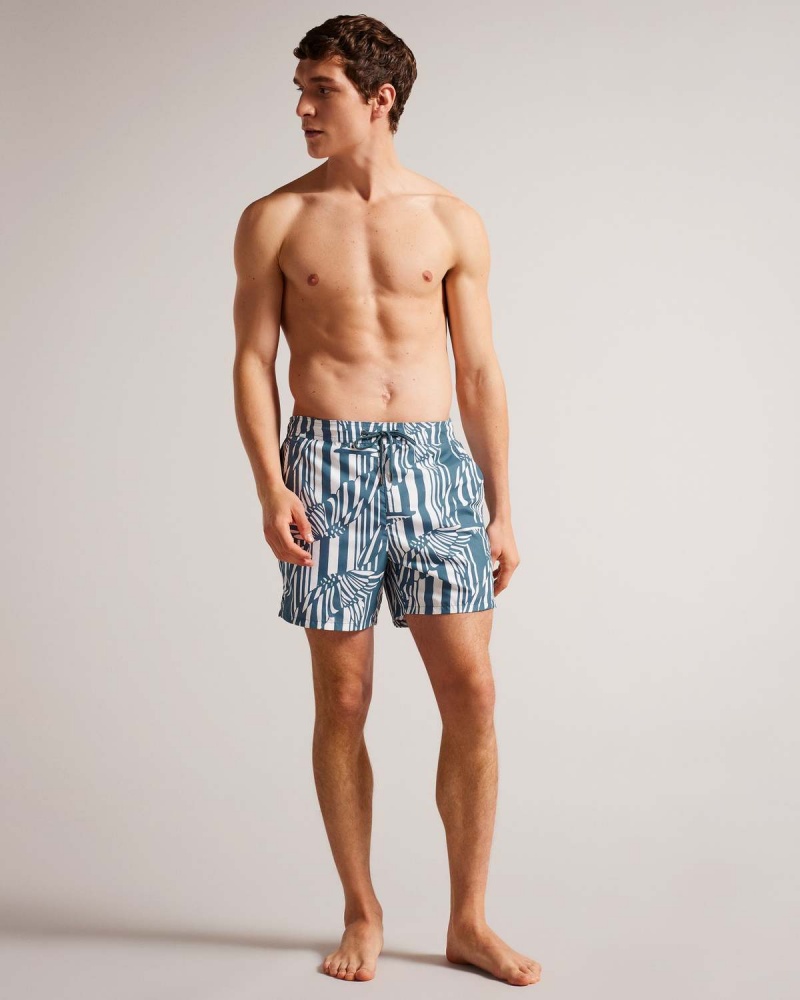 Ted Baker Peaty Butterfly In Dungi Printed Swimshort Albastri | 630UHJEXZ