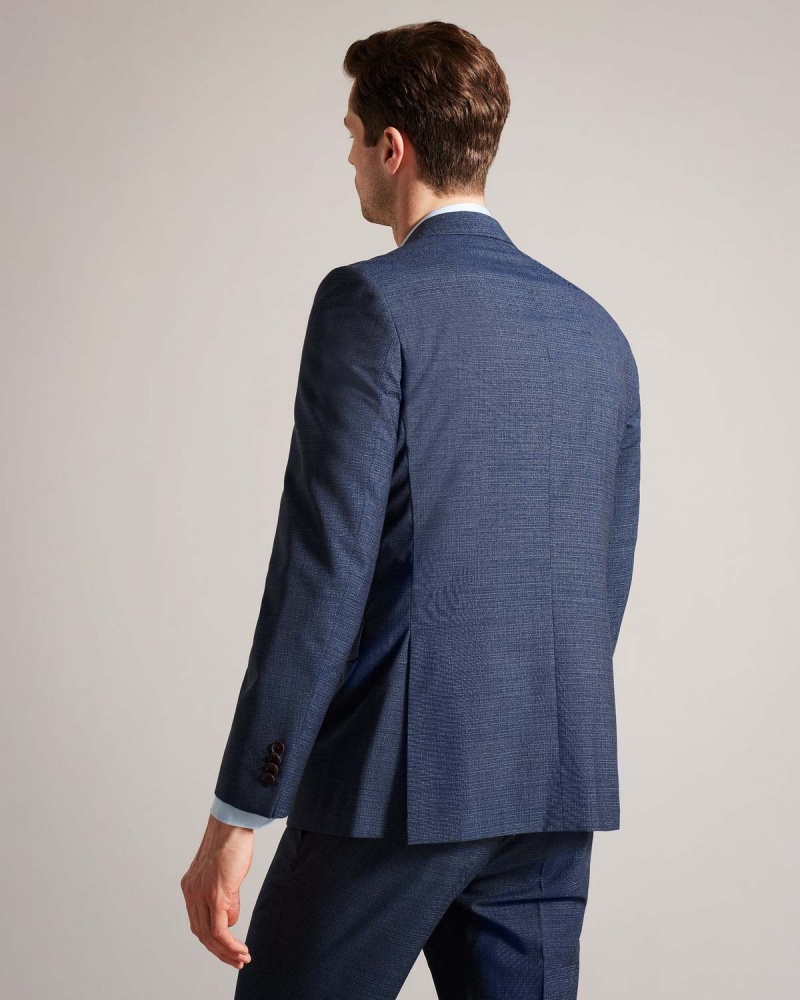 Ted Baker RAITHJ Navy Tweedy Suit Jacket Bleumarin | 689BHCRDZ