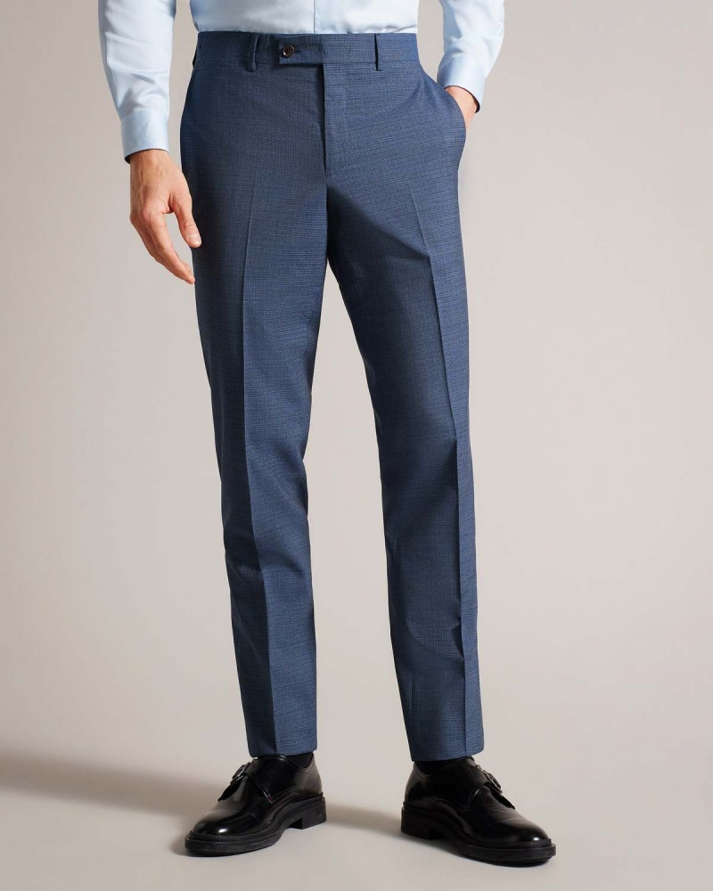 Ted Baker RAITHT Navy Tweedy Suit Trousers Bleumarin | 168VLZFTW