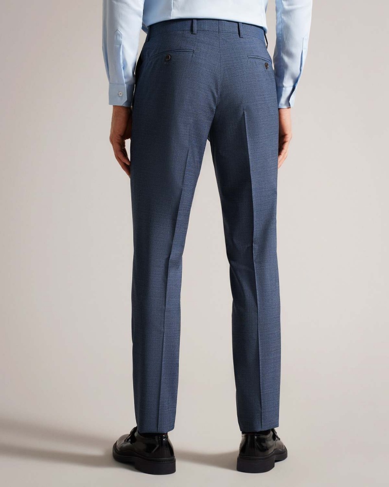 Ted Baker RAITHT Navy Tweedy Suit Trousers Bleumarin | 906RZBIKV