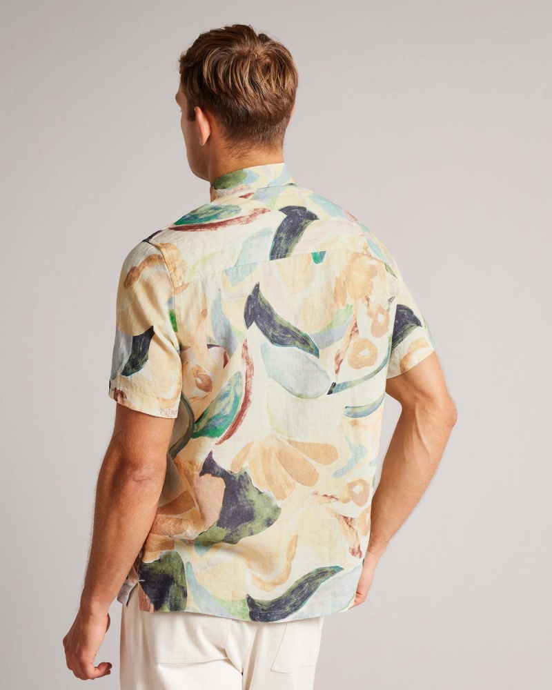 Ted Baker RENATO SS Floral Printed Shirt Multicol | 921FBZTDR