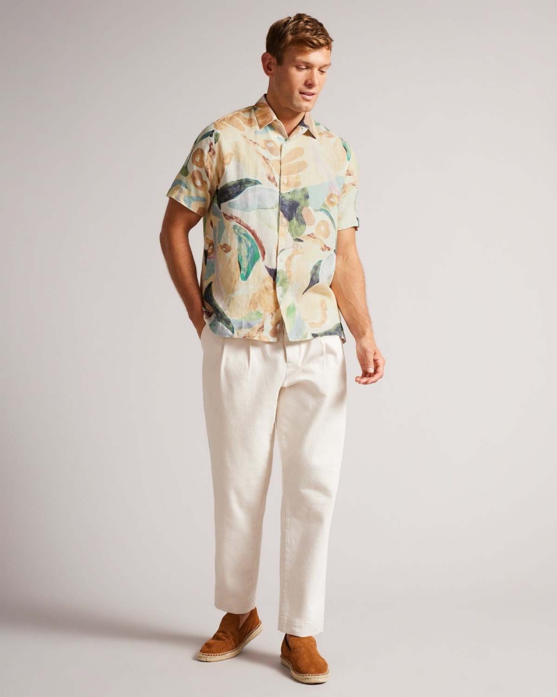 Ted Baker RENATO SS Floral Printed Shirt Multicol | 921FBZTDR