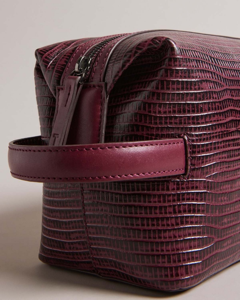 Ted Baker ROYEN Piele Wash Bag Oxblood | 265ZMHQXT