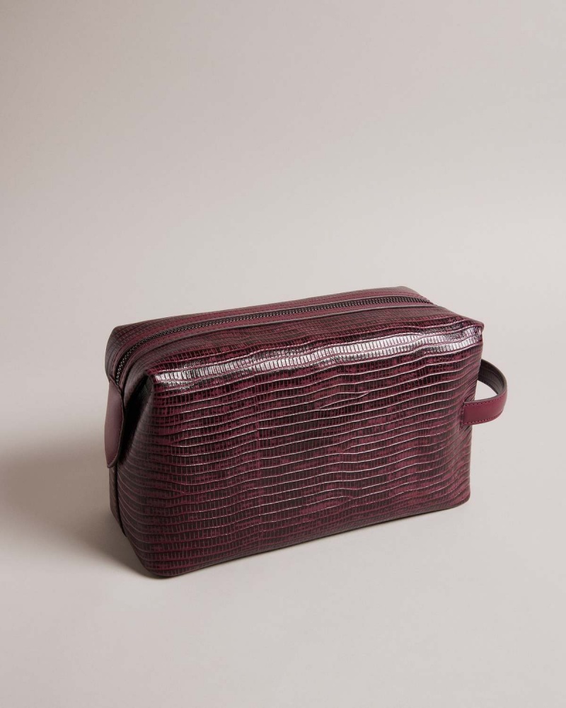 Ted Baker ROYEN Piele Wash Bag Oxblood | 265ZMHQXT