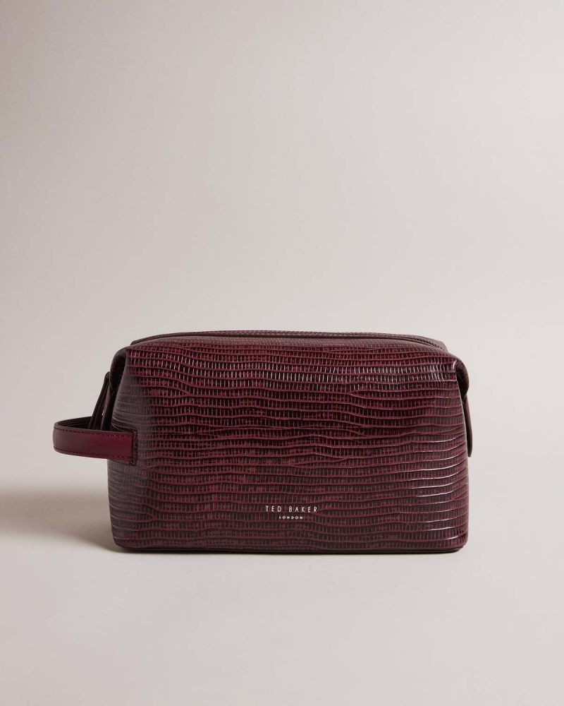 Ted Baker ROYEN Piele Wash Bag Oxblood | 265ZMHQXT