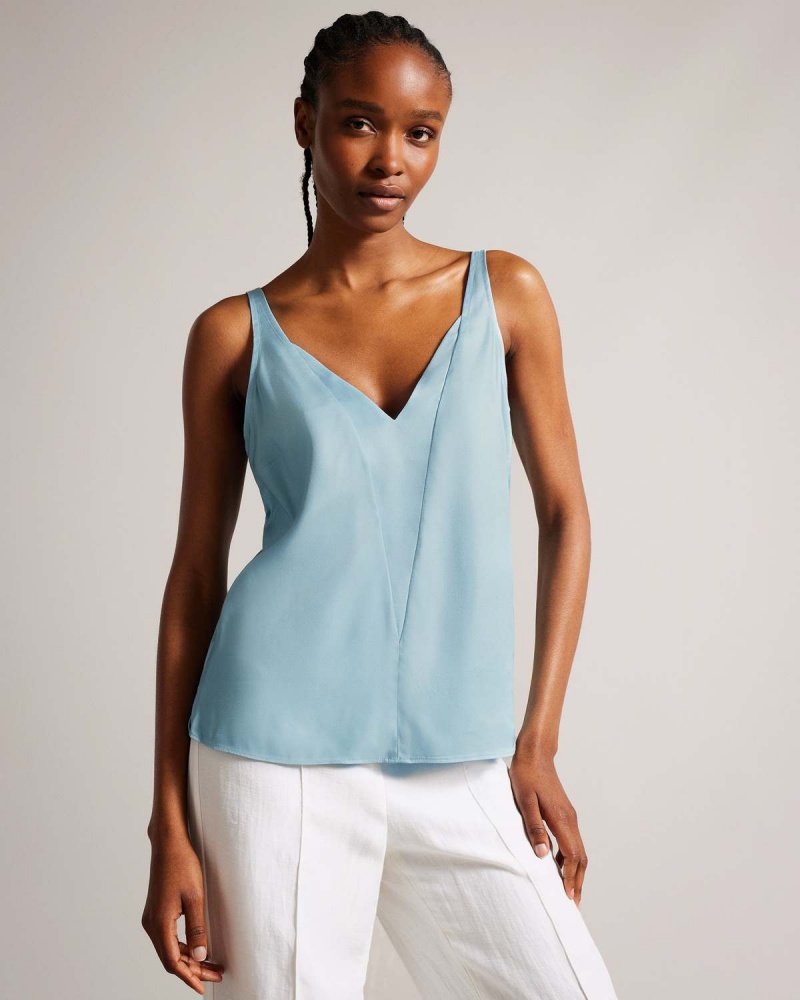 Ted Baker RUBIEZ Double Layer Effect Cami Sky-blue | 219SXCHAE