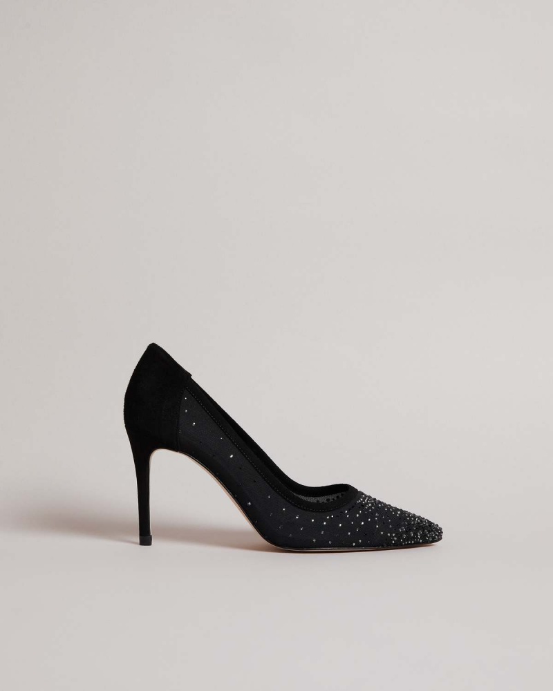 Ted Baker RYALAY 105mm Diamante Court Shoe Negrii | 403RLNOFZ