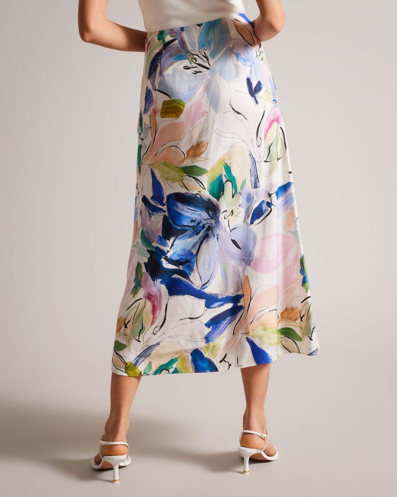 Ted Baker SALLEEY Asymmetric Twist Slip Skirt Albi | 062KWLAQE