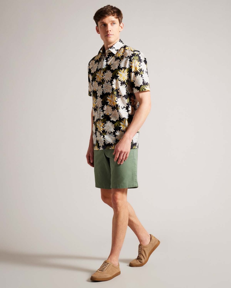 Ted Baker SALLINS SS Regular Magnolia Shirt Multicol | 214EIXUJD