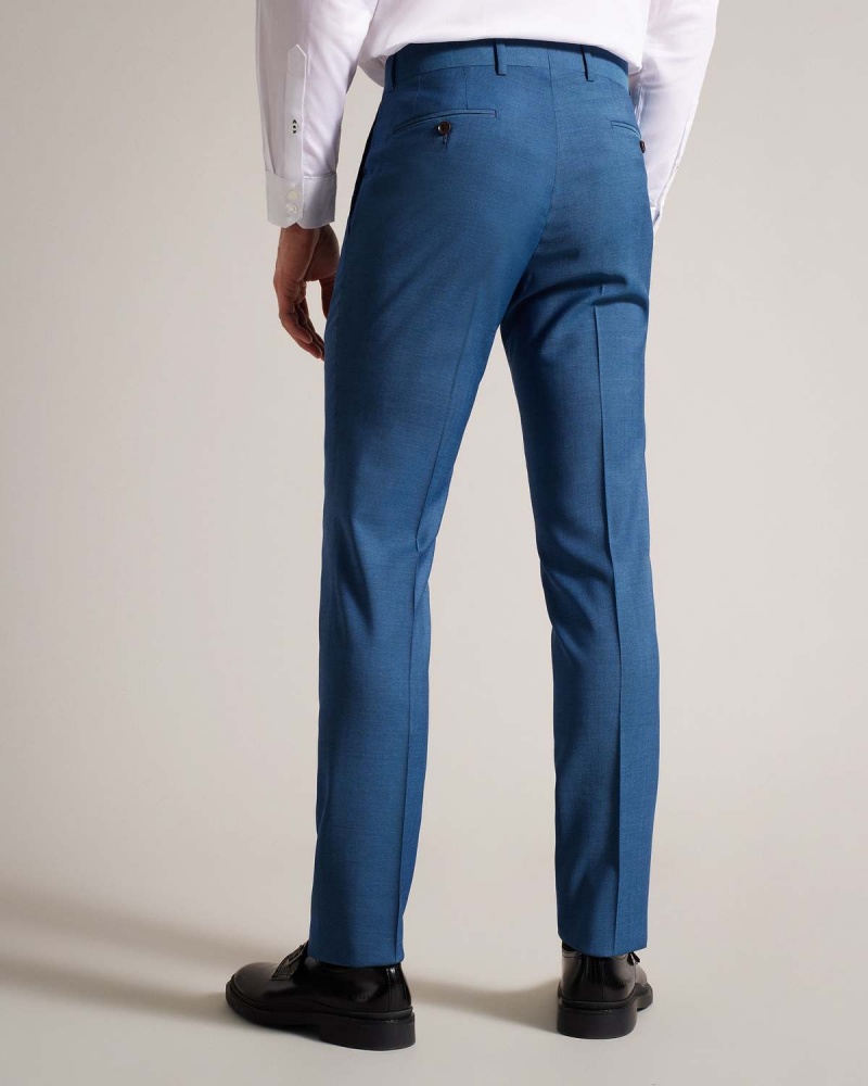 Ted Baker SIOUXT Navy Sharkskin Trousers Bleumarin | 532QDJVPE