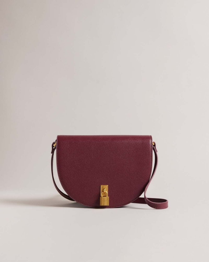 Ted Baker SOHHO Piele Padlock Saddle Bag Negrii | 684XBUFWZ