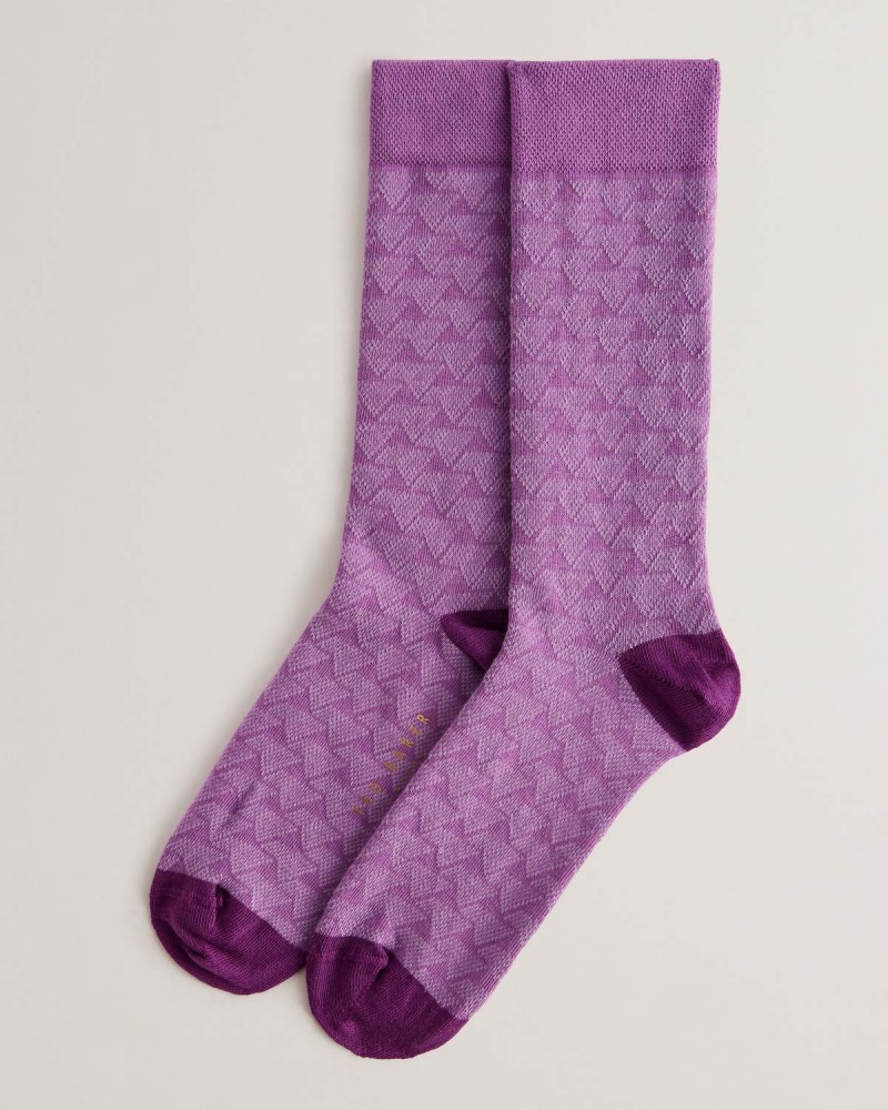 Ted Baker SOKKSEV Patterned Sock Albastri | 097KYTREO