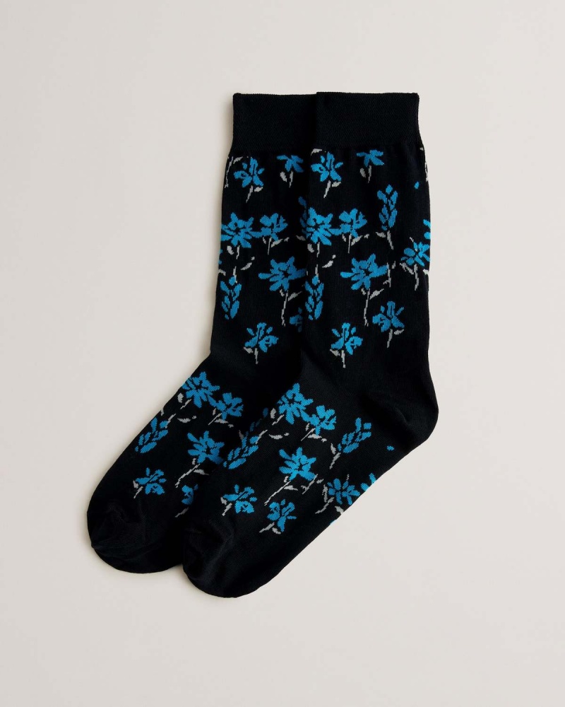 Ted Baker SOKKTEN Floral Pattern Sock Albastri | 538TFVSZN