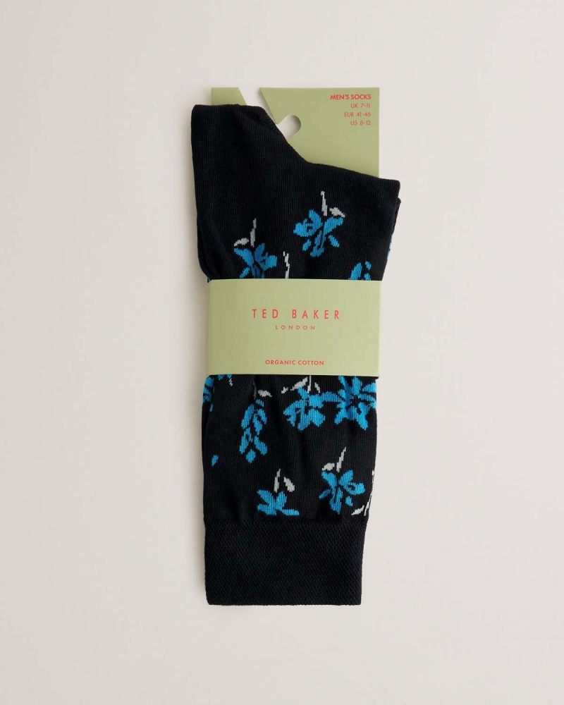 Ted Baker SOKKTEN Floral Pattern Sock Albastri | 538TFVSZN