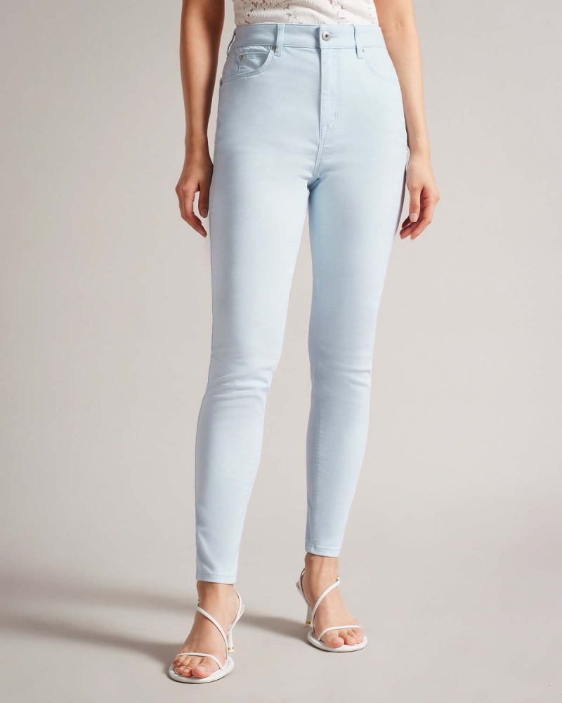 Ted Baker SOPHAA Slab Leg Sateen Denim Lt-Blue | 691ERXYKT