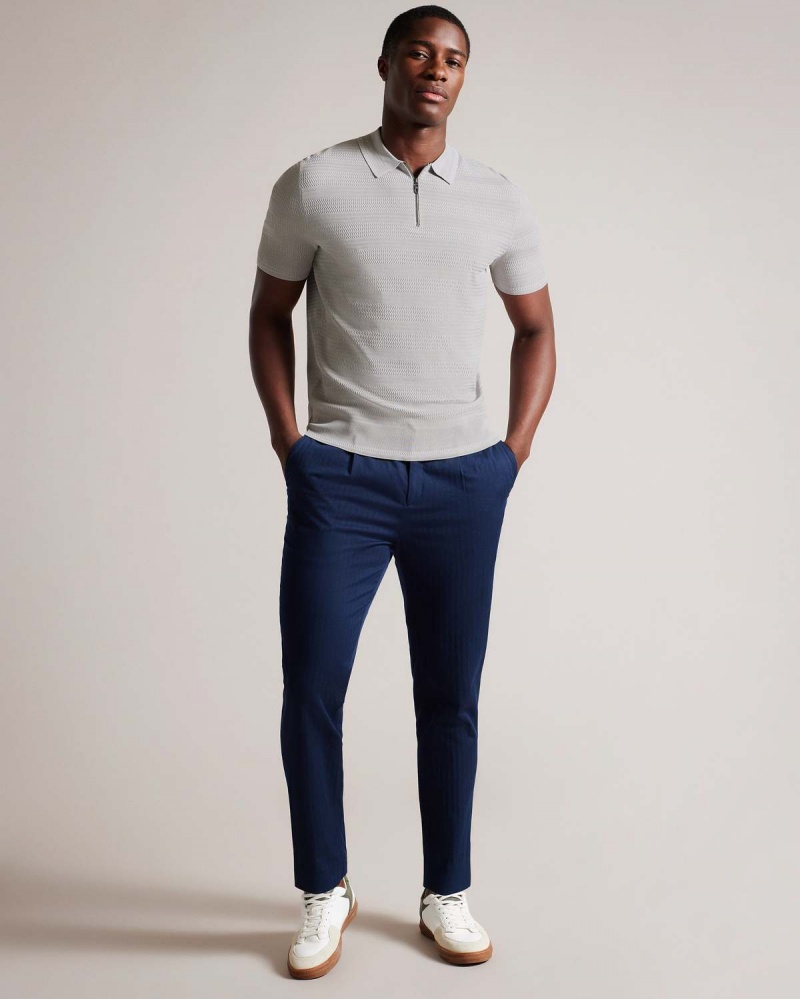 Ted Baker STREE SS Textured Polo Gri | 013JLEMVY