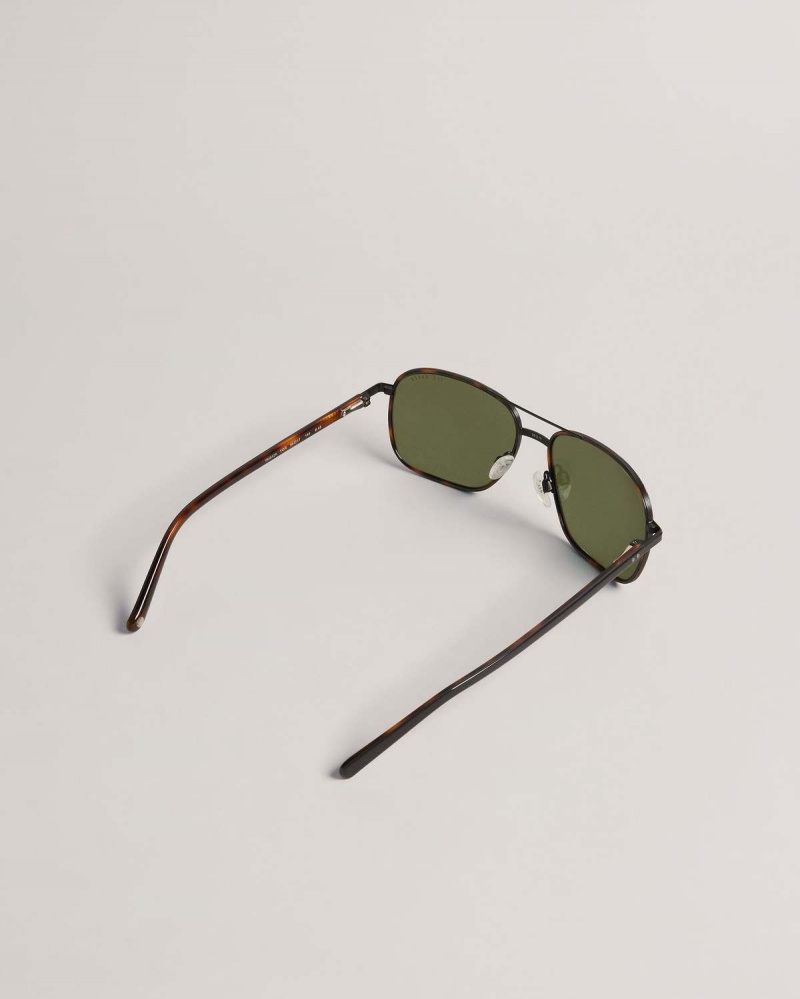 Ted Baker Sunrect Metal Square Aviator Sunglasses Maro | 736VYINKE