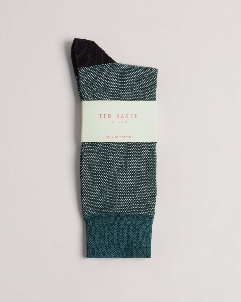 Ted Baker TEDTEXT Semi Plain Sock Mid Gree | 185IGAHVW