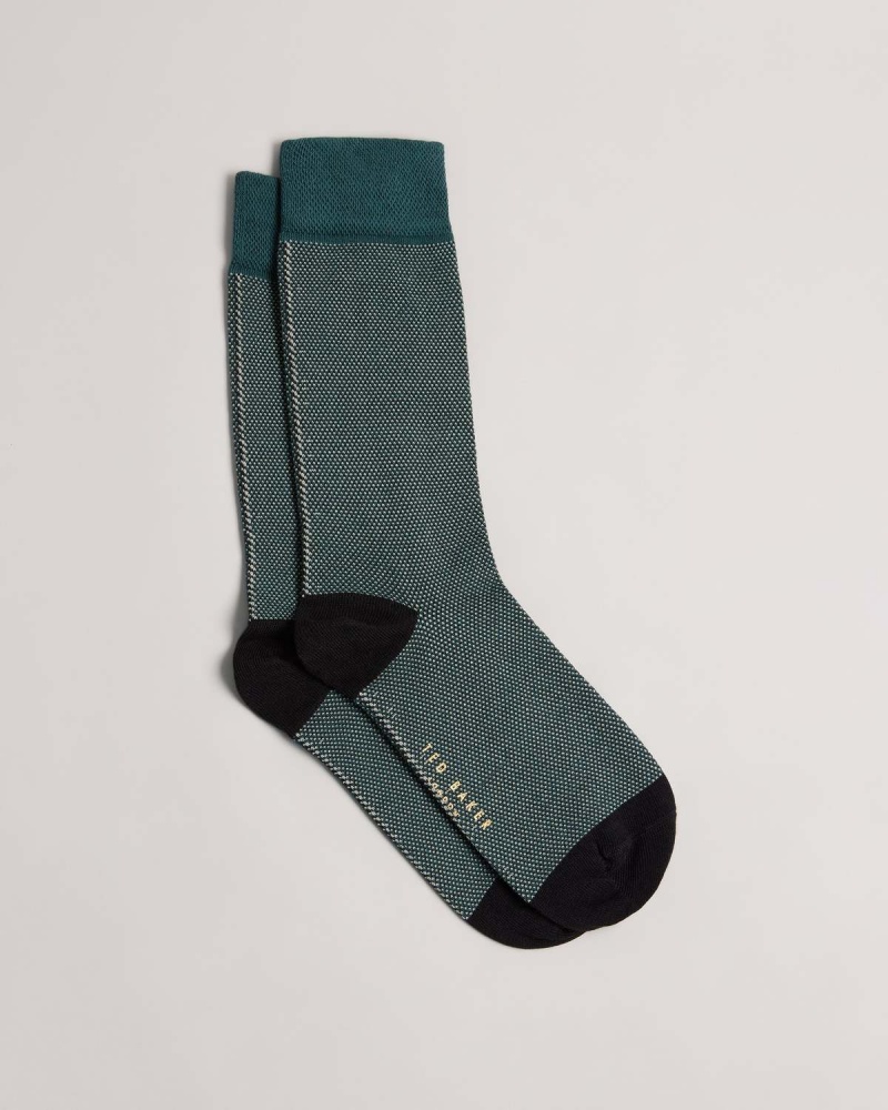 Ted Baker TEDTEXT Semi Plain Sock Mid Gree | 185IGAHVW