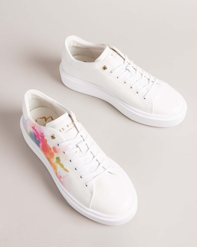 Ted Baker TENNIA Art Print Platforma Sneaker White-or | 348GXHOQU