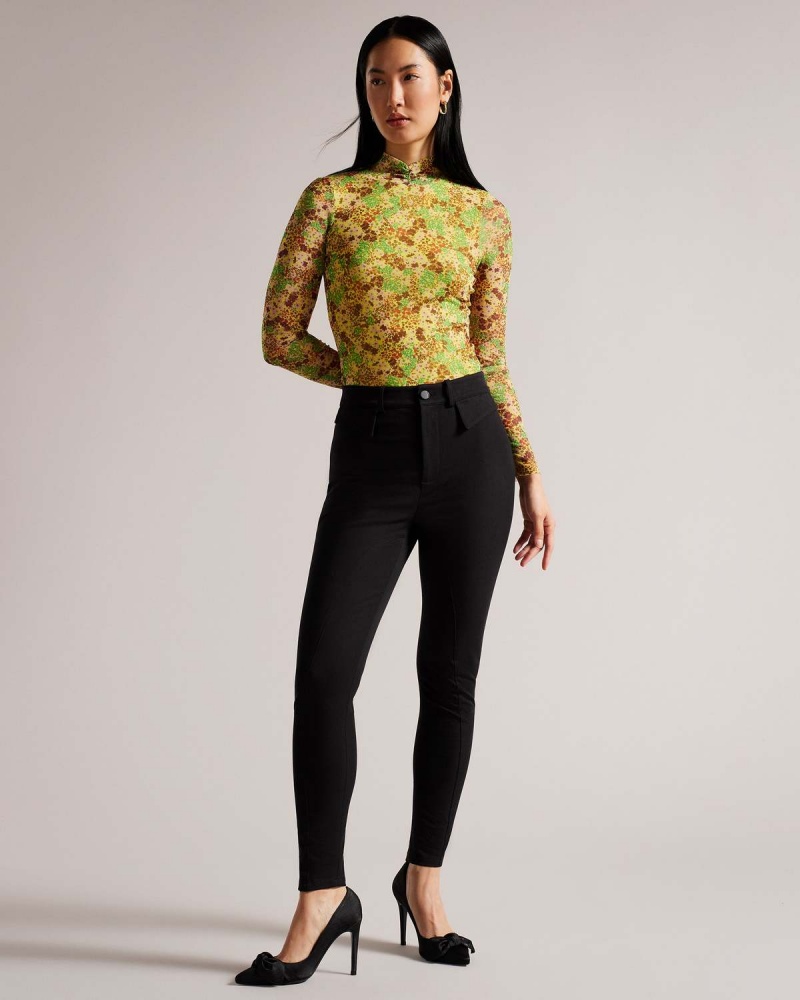 Ted Baker TESIA Panelled Leggings Natural | 196DGJSFW