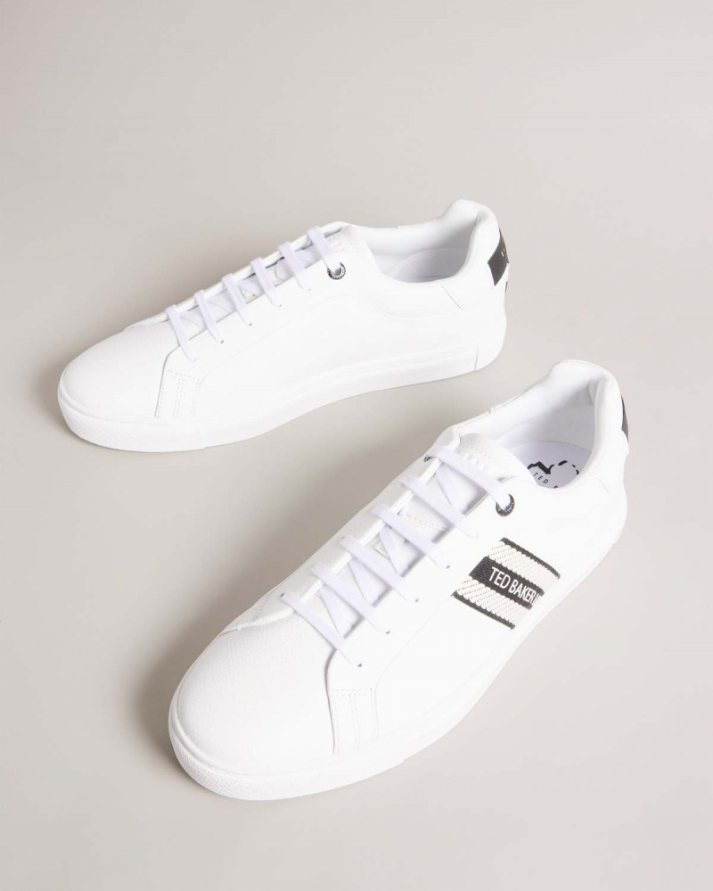 Ted Baker TRILOBW Webbing Cupsole Sneaker with T Back Albi | 013RZAKBX