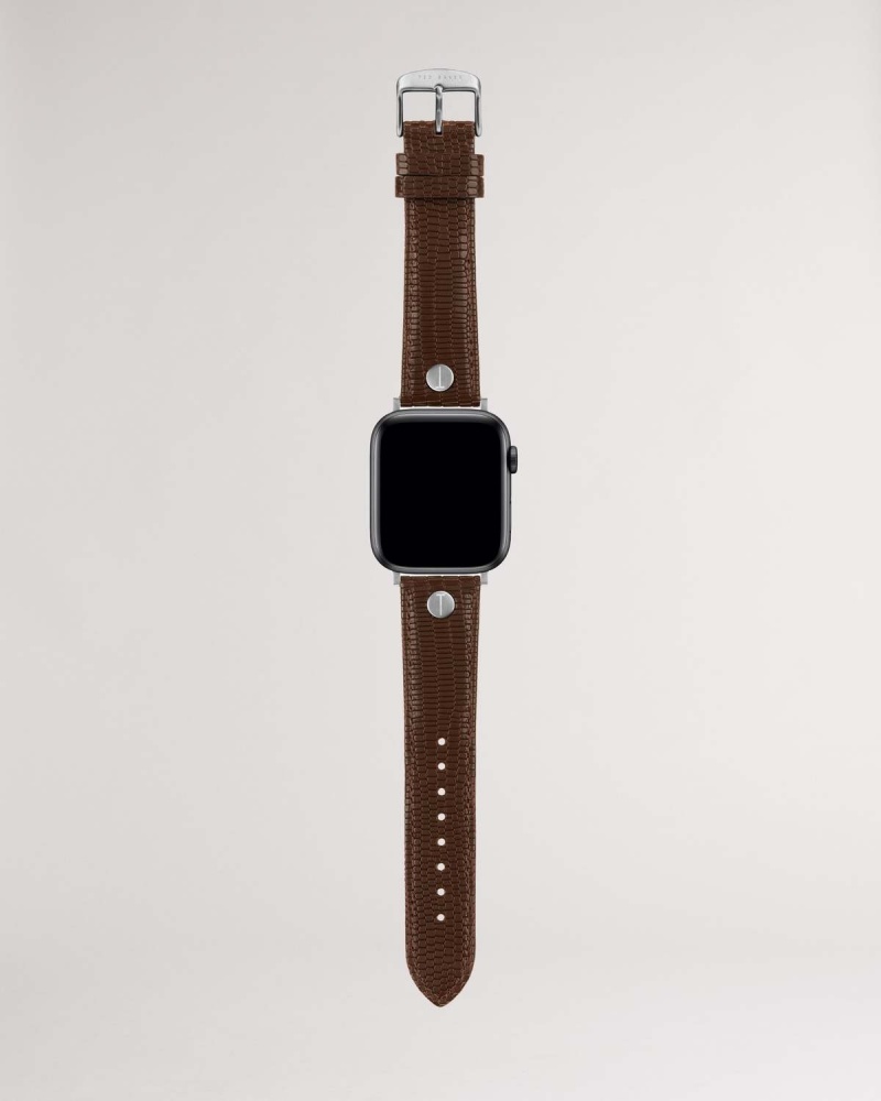 Ted Baker Tether Eco Piele Apple Watch Curea Maro | 961MCJNSK