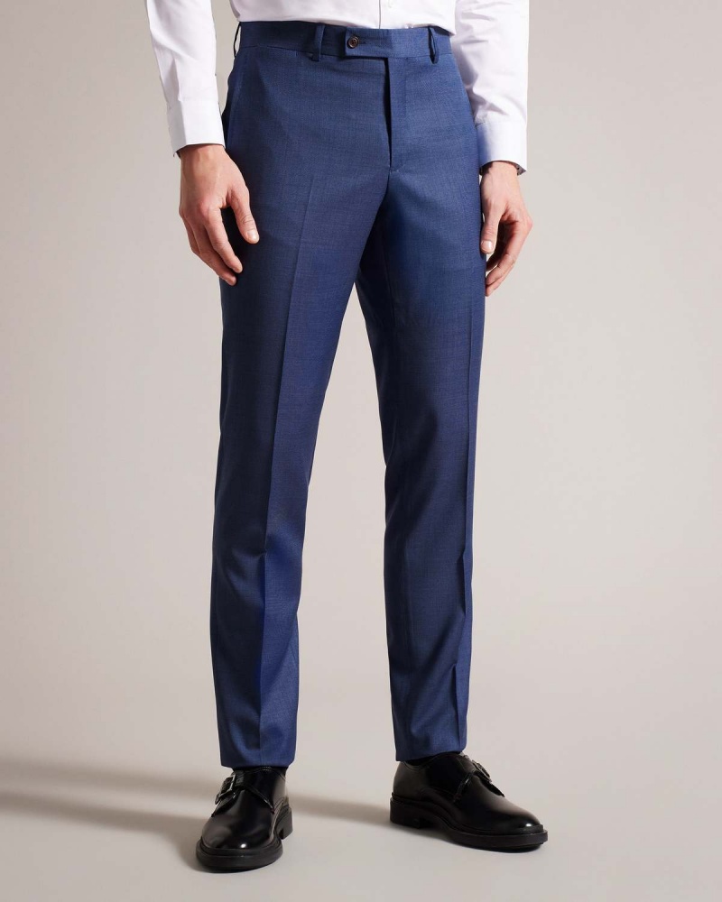 Ted Baker UPSALAT Navy Mix Suit Trousers Bleumarin | 485LTVFZO