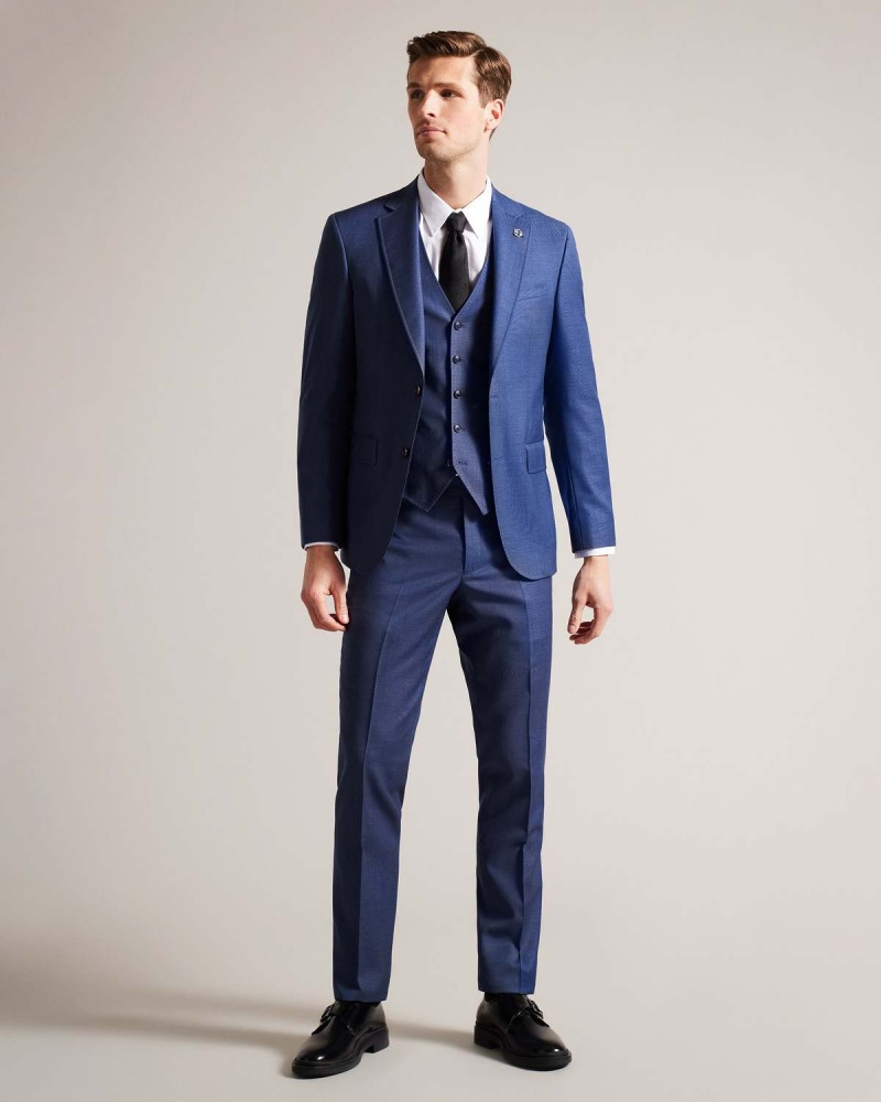 Ted Baker UPSALAW Navy Mix Waistcoat Bleumarin | 834RONTKS