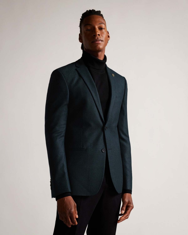 Ted Baker VINCAJS Lână Slim Fit Jacket Albastru Deschis | 782HAGDOI