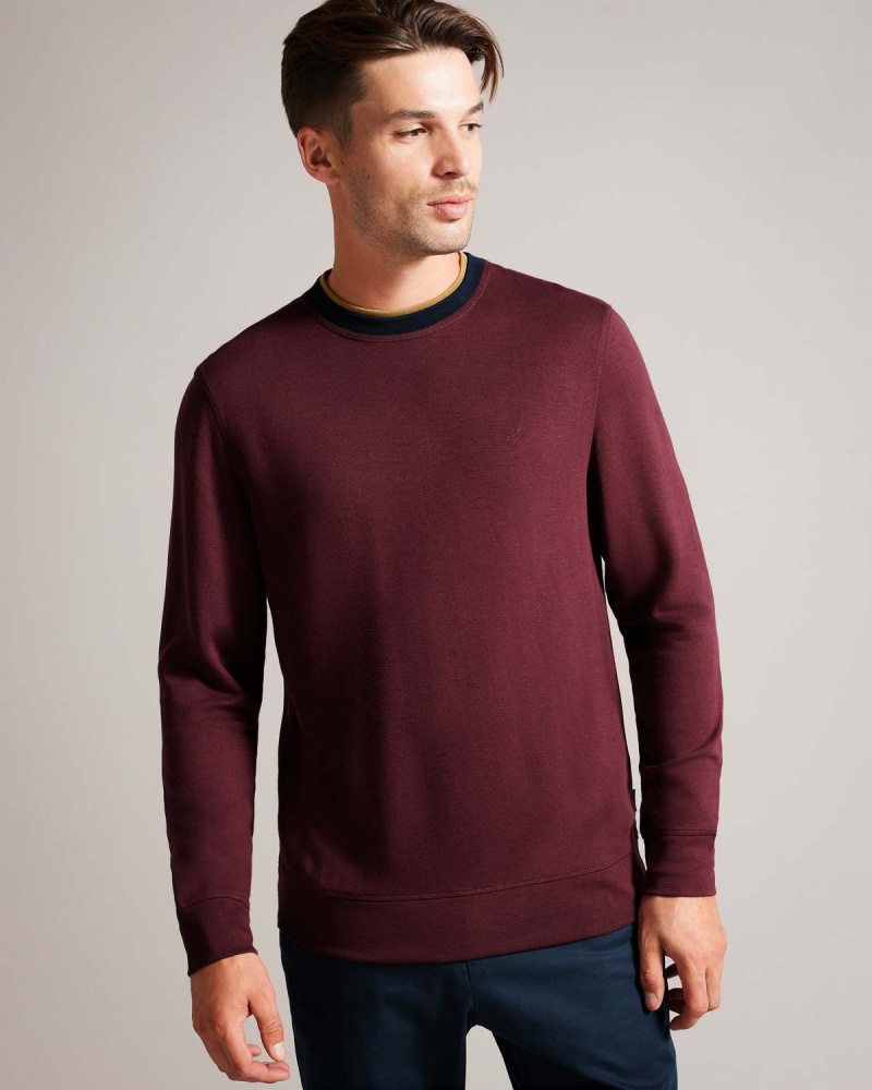 Ted Baker ZYLEM LS Regular Soft Touch Sweatshirt Visinii | 148DMRXOF